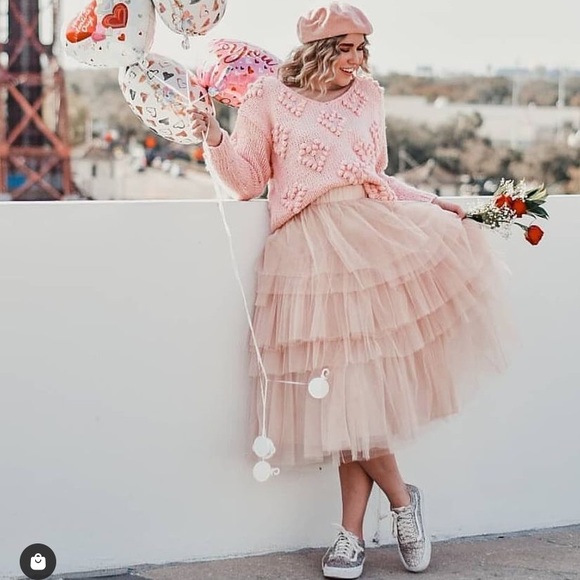 Pink Lace downeast midi skirt size XL - Picture 5 of 6